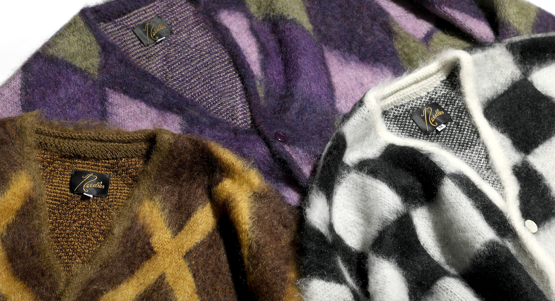〈NEEDLES〉秋冬の定番アイテムMOHAIR CARDIGANの今季の新作が入荷 定番から個性派まで全5柄でリリース